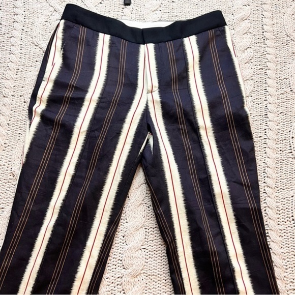 CHLOE STORA Striped Cropped Trouser Pants Size‎ 36/6 - Picture 3 of 9